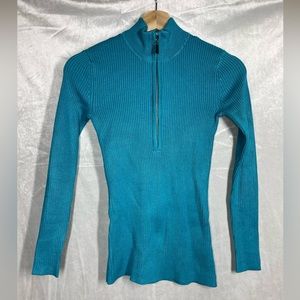 Boston Proper Blue 1/4 zip Sweater Sz XXS
